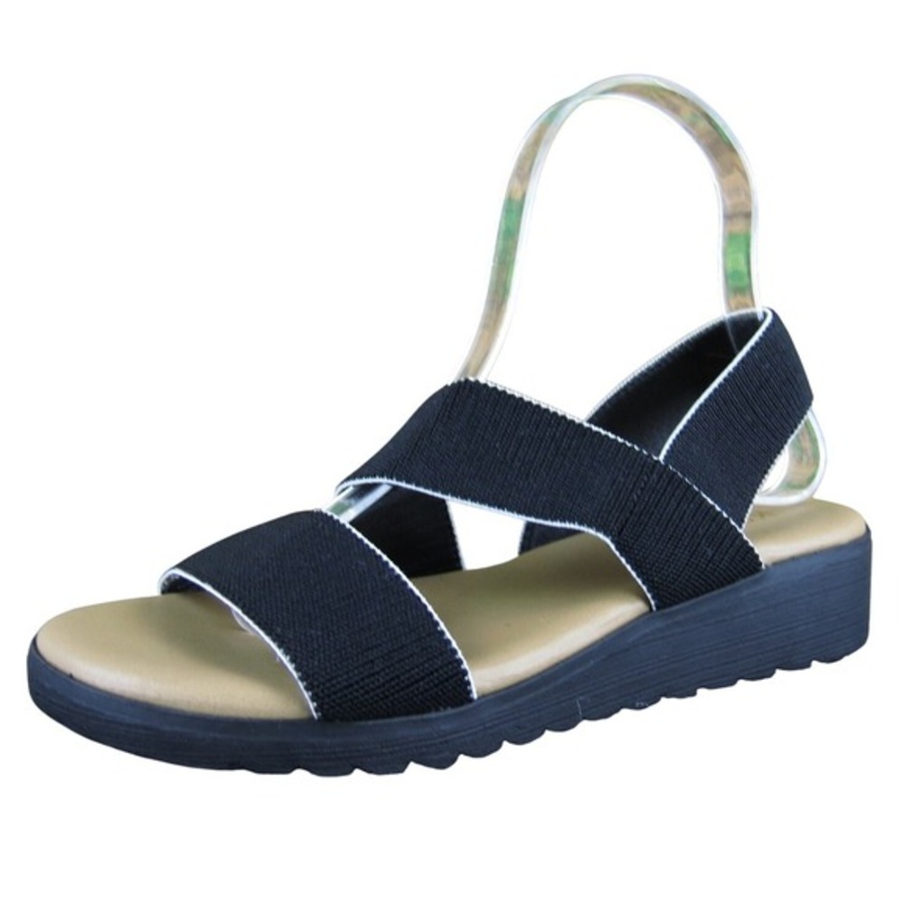 Kensie Women Ankle Strap Black Fabric Sz 5.5 Medium Gently Used 2025